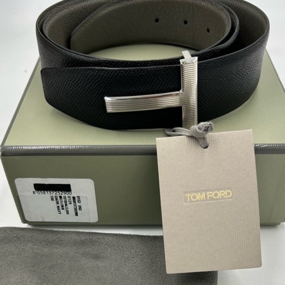 Tom Ford Other - Men's Tom Ford Black and Silver Leather Belt . 100cm/40 inches